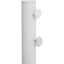 Meridian Fiji Black Fabric / Matte White Aluminum Patio Umbrella with Base Sets IMAGE 9
