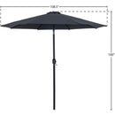  Meridian Fiji Black Water Resistant Fabric And Aluminum Patio Umbrella IMAGE 10