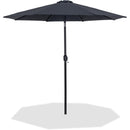  Meridian Fiji Black Water Resistant Fabric And Aluminum Patio Umbrella IMAGE 1