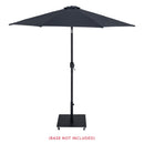  Meridian Fiji Black Water Resistant Fabric And Aluminum Patio Umbrella IMAGE 9