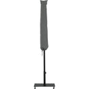  Meridian Fiji Grey Water Resistant Fabric And Aluminum Patio Umbrella with Base Set IMAGE 14