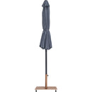  Meridian Fiji Grey Water Resistant Fabric And Aluminum Patio Umbrella with Base Set IMAGE 13