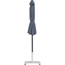  Meridian Fiji Grey Water Resistant Fabric And Aluminum Patio Umbrella with Base Set IMAGE 13