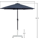  Meridian Fiji Grey Water Resistant Fabric And Aluminum Patio Umbrella with Base Set IMAGE 18