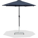  Meridian Fiji Grey Water Resistant Fabric And Aluminum Patio Umbrella with Base Set IMAGE 1