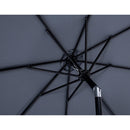  Meridian Fiji Grey Water Resistant Fabric And Aluminum Patio Umbrella with Base Set IMAGE 14