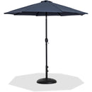  Meridian Fiji Grey Water Resistant Fabric And Aluminum Patio Umbrella with Base Set IMAGE 1