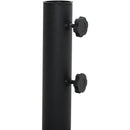  Meridian Fiji Grey Water Resistant Fabric And Aluminum Patio Umbrella with Base Set IMAGE 9