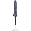  Meridian Fiji Grey Water Resistant Fabric And Aluminum Patio Umbrella with Base Set IMAGE 11