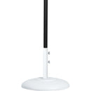 Meridian Fiji Grey Fabric / Matte White Aluminum Patio Umbrella with Base Sets IMAGE 4