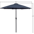  Meridian Fiji Grey Water Resistant Fabric And Aluminum Patio Umbrella IMAGE 10