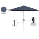  Meridian Fiji Grey Water Resistant Fabric And Aluminum Patio Umbrella IMAGE 11
