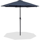 Meridian Fiji Grey Water Resistant Fabric And Aluminum Patio Umbrella IMAGE 1