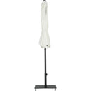  Meridian Fiji White Water Resistant Fabric And Aluminum Patio Umbrella with Base Set IMAGE 13