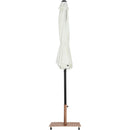  Meridian Fiji White Water Resistant Fabric And Aluminum Patio Umbrella with Base Set IMAGE 13
