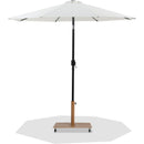  Meridian Fiji White Water Resistant Fabric And Aluminum Patio Umbrella with Base Set IMAGE 1