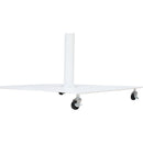 Meridian Fiji White Fabric / Matte White Aluminum Patio Umbrella with Base Sets IMAGE 10