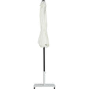  Meridian Fiji White Water Resistant Fabric And Aluminum Patio Umbrella with Base Set IMAGE 13