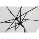  Meridian Fiji White Water Resistant Fabric And Aluminum Patio Umbrella with Base Set IMAGE 16