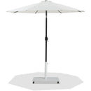  Meridian Fiji White Water Resistant Fabric And Aluminum Patio Umbrella with Base Set IMAGE 1