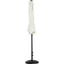  Meridian Fiji White Water Resistant Fabric And Aluminum Patio Umbrella with Base Set IMAGE 11