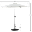  Meridian Fiji White Water Resistant Fabric And Aluminum Patio Umbrella with Base Set IMAGE 16