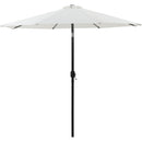  Meridian Fiji White Water Resistant Fabric And Aluminum Patio Umbrella with Base Set IMAGE 3