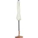  Meridian Fiji White Water Resistant Fabric And Aluminum Patio Umbrella with Base Set IMAGE 11