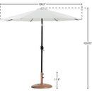  Meridian Fiji White Water Resistant Fabric And Aluminum Patio Umbrella with Base Set IMAGE 16