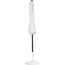  Meridian Fiji White Water Resistant Fabric And Aluminum Patio Umbrella with Base Set IMAGE 11