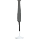  Meridian Fiji White Water Resistant Fabric And Aluminum Patio Umbrella with Base Set IMAGE 12