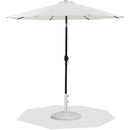  Meridian Fiji White Water Resistant Fabric And Aluminum Patio Umbrella with Base Set IMAGE 1