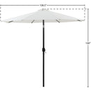  Meridian Fiji White Water Resistant Fabric And Aluminum Patio Umbrella IMAGE 10