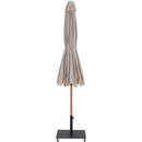  Meridian Amalfi Beige Water Resistant Fabric And Aluminum Patio Umbrella with Base Set IMAGE 13