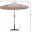  Meridian Amalfi Beige Water Resistant Fabric And Aluminum Patio Umbrella with Base Set IMAGE 18