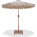  Meridian Amalfi Beige Water Resistant Fabric And Aluminum Patio Umbrella with Base Set IMAGE 1