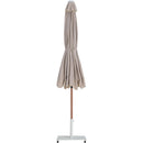  Meridian Amalfi Beige Water Resistant Fabric And Aluminum Patio Umbrella with Base Set IMAGE 13