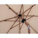  Meridian Amalfi Beige Water Resistant Fabric And Aluminum Patio Umbrella with Base Set IMAGE 16