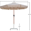  Meridian Amalfi Beige Water Resistant Fabric And Aluminum Patio Umbrella with Base Set IMAGE 18