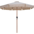  Meridian Amalfi Beige Water Resistant Fabric And Aluminum Patio Umbrella with Base Set IMAGE 3