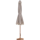  Meridian Amalfi Beige Water Resistant Fabric And Aluminum Patio Umbrella with Base Set IMAGE 11