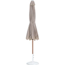  Meridian Amalfi Beige Water Resistant Fabric And Aluminum Patio Umbrella with Base Set IMAGE 11