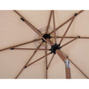 Meridian Amalfi Beige Water Resistant Fabric And Aluminum Patio Umbrella with Base Set IMAGE 14