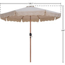  Meridian Amalfi Beige Water Resistant Fabric And Aluminum Patio Umbrella IMAGE 10