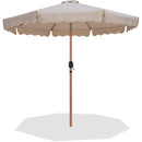  Meridian Amalfi Beige Water Resistant Fabric And Aluminum Patio Umbrella IMAGE 1