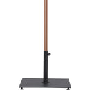  Meridian Amalfi Black Water Resistant Fabric And Aluminum Patio Umbrella with Base Set IMAGE 5