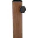  Meridian Amalfi Black Water Resistant Fabric And Aluminum Patio Umbrella with Base Set IMAGE 11