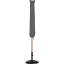  Meridian Amalfi Black Water Resistant Fabric And Aluminum Patio Umbrella with Base Set IMAGE 12