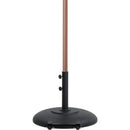  Meridian Amalfi Black Water Resistant Fabric And Aluminum Patio Umbrella with Base Set IMAGE 5