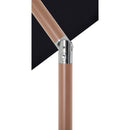  Meridian Amalfi Black Water Resistant Fabric And Aluminum Patio Umbrella with Base Set IMAGE 13